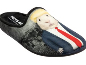 MENS MULE SLIPPER IN SOFT FLEECE PETS ROCK MR ORANGE 5566020 Pets Rock Mens Mule Slippers