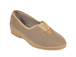 LADIES MESH COMFORT SLIPPER WITH CENTRAL ELASTIC 5555428 Ladies Canvas Slippers